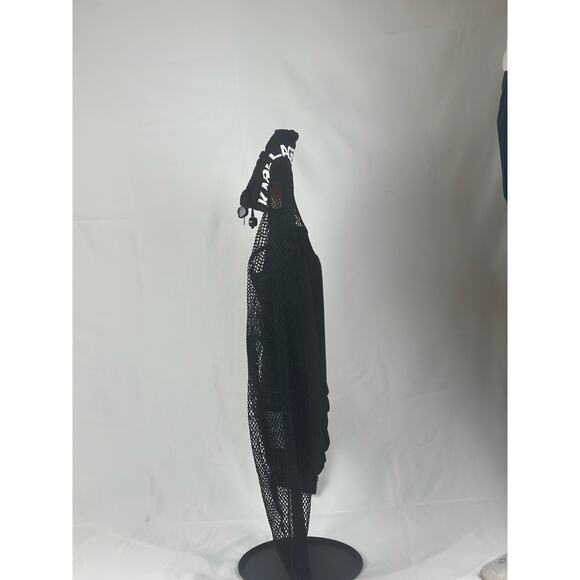 Karl Lagerfeld Paris Women’s Logo Mesh Track Jacket XS Black | Designer Zip - Picture 2 of 4